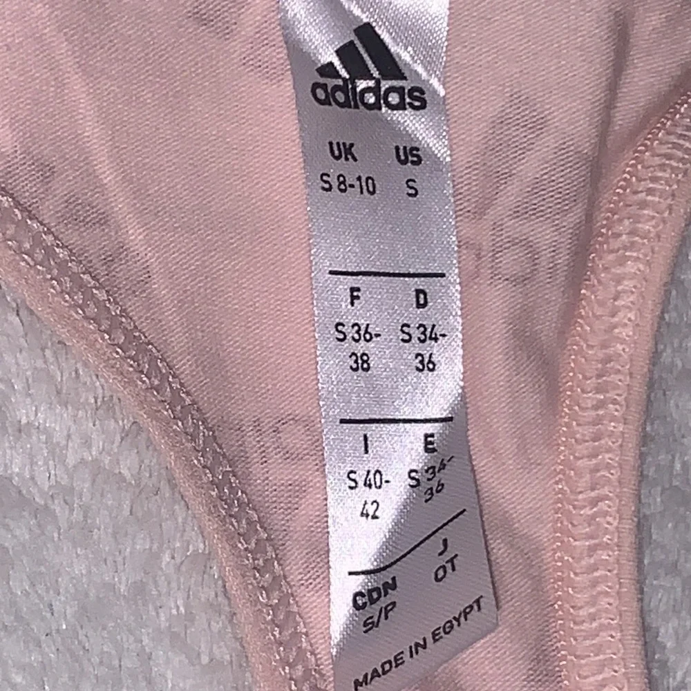 S Adidas Banded Baby Pink Sports Bra With All Over Logo